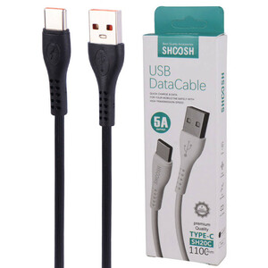 کابل تایپ سی فست شارژ 5 آمپر شوش SH20C طول 1.1 متر