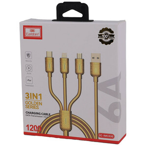 کابل 3 سر فست شارژ Earldom EC-IMC030 6A 1.2m