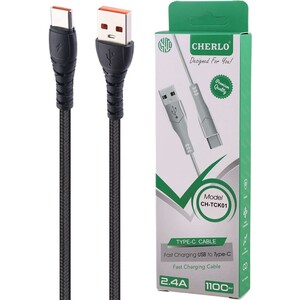 کابل تایپ سی فست شارژ 2.4 آمپر چرلو CH-TCK01 طول 1.1 متر