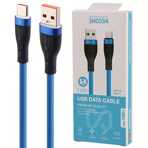 کابل تایپ سی فست شارژ 5 آمپر شوش SH140C+ طول 1.1 متر