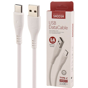 کابل تایپ سی فست شارژ 5 آمپر شوش SH401C طول 1.1 متر