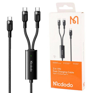 کابل دو سر فست شارژ 100 وات مک دودو CA-747 طول 1.2 متر