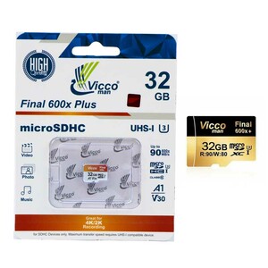 رم میکرو 32 گیگ ویکومن Vicco Final U3 A1 90MB/s بدون خشاب
