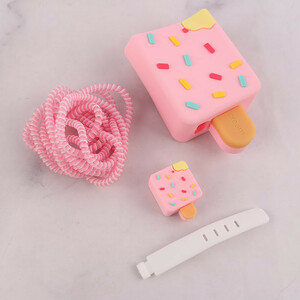 ست محافظ کابل و کلگی شارژر شیائومی 33 وات طرح بستنی