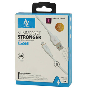 کابل میکرو یو اس بی فست شارژ HY HY-C6 3A 1m