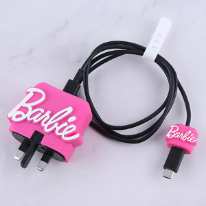 ست محافظ کابل و کلگی شارژر سامسونگ طرح Barbie