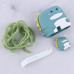 ست محافظ کابل و کلگی شارژر سامسونگ طرح دایناسور کد 1