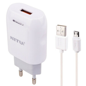 شارژر دیواری 12 وات نیتو NT-TC033 2.4A + کابل میکرو یو اس بی