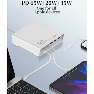 شارژر رومیزی فست شارژ 6 پورت Ldnio Q605 QC3.0 PD3.0 65W
