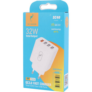 شارژر دیواری 20 وات اسکای دلفین SC40 QC3.0 PD 3A