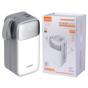 پاور بانک فست شارژ 50000 الدینیو Ldnio PQ50 QC3.0 PD 22.5W