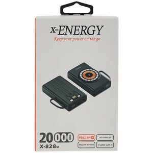 پاور بانک بی سیم فست شارژ ایکس انرژی X-828M PD 22.5W ظرفیت 20000 میلی آمپر ساعت