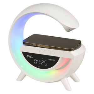 شارژر بی سیم و چراغ رومیزی اسپیکر دار Sing-E ZQS1222