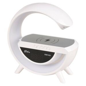 شارژر بی سیم و چراغ رومیزی اسپیکر دار Sing-E ZQS1222