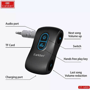 دانگل بلوتوث خودرو شارژی Earldom ET-M69 AUX