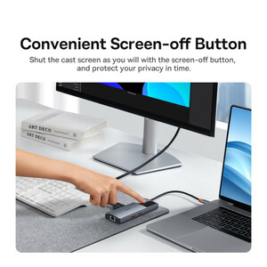 هاب Baseus Metal Gleam Series II B00061802813-00 Type-C To USB 3.2/HDMI/RJ45/Type-C PD
