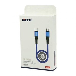 کابل کوتاه فست شارژ Nitu NC36 Type-C to MicroUSB 2.4A 30cm