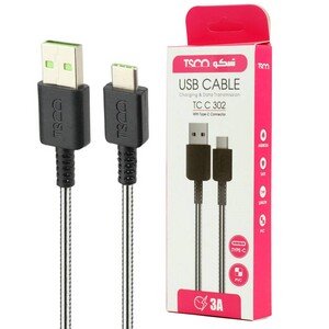 کابل تایپ سی فست شارژ 3 آمپر تسکو TC C302 طول 1 متر