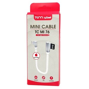 کابل کوتاه آیفونی TSCO TC MI76 20cm دو سر L