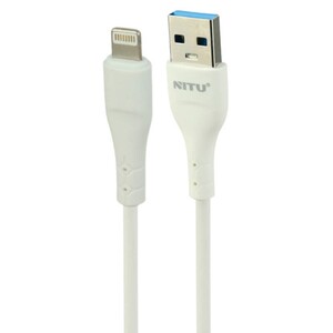 کابل کوتاه آیفونی فست شارژ Nitu NC252 2.4A 25cm بسته 40 عددی