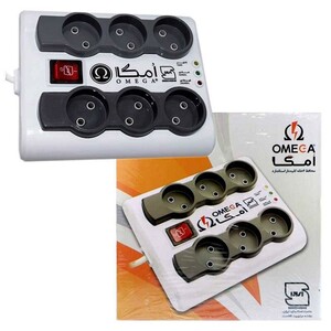 محافظ برق صوتی و تصویری 6 خانه Omega P6000 5m