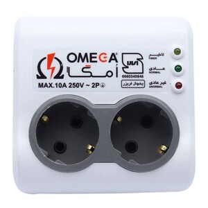 محافظ برق یخچال فریزر 2 خانه ارت دار امگا P2100