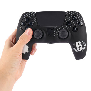 روکش دسته بازی PS5 طرح Rainbow Six زمینه مشکی