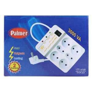 محافظ برق صوتی و تصویری 6 خانه با کابل 1٫5 متری Palmer