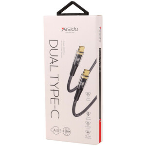 کابل تبدیل فست شارژ Yesido CA103 Type-C To Type-C 5A QC PD 100W 1.2m