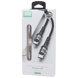 کابل تبدیل فست شارژ Earldom EC-155C Type-C To Type-C 60W 1.2m