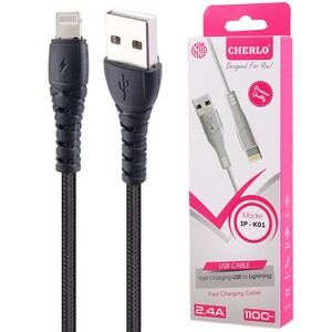 کابل لایتنینگ فست شارژ 2.4 آمپر چرلو IP-K01 طول 1.1 متر