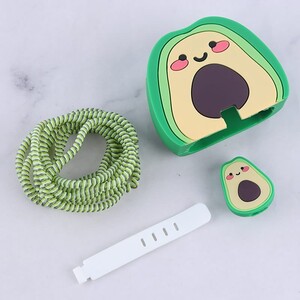 ست محافظ کابل و کلگی شارژر سامسونگ طرح آووکادو