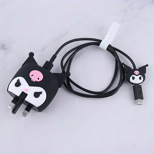 ست محافظ کابل و کلگی شارژر سامسونگ طرح Kuromi