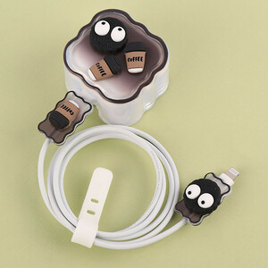 ست محافظ کابل و کلگی شارژر آیفون طرح بیسکوییت OREO