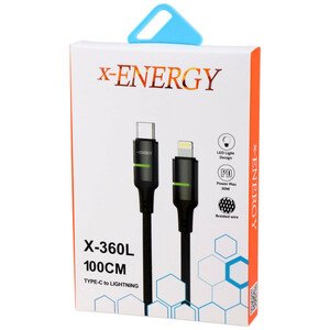 کابل تبدیل فست شارژ X-Energy X-360L Type-C To Lightning 3A PD 30W 1m