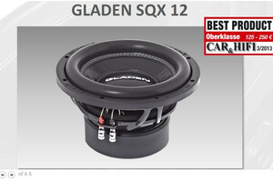 Gladen SQX12 ساب ووفر حرفه ای 12 اینچ گلیدن