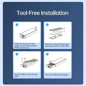 باکس هارد M.2 NVMe SSD اوریکو AM2C3-G2