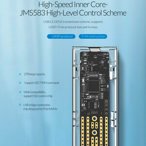 باکس هارد M.2 NVMe SSD اوریکو TCM2-C3