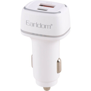 شارژر فندکی 18 وات ارلدام ES-CC11 + کابل تایپ سی