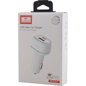 شارژر فندکی 18 وات ارلدام ES-CC11 + کابل تایپ سی