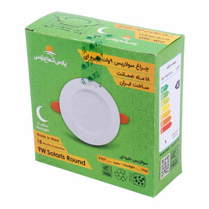 پنل بک لایت توکار گرد 9 وات پارس شعاع توس سولاریس