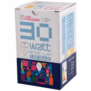 لامپ ال ای دی استوانه ای 30 وات فروزش F6500 پایه E27