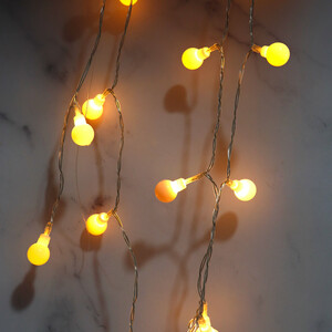 ریسه طرح لامپ کوچک سفید 20 لامپ آفتابی طول 2 متر