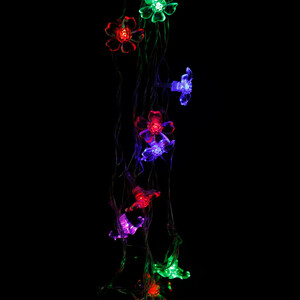 ریسه طرح گل یاس 28 لامپ رنگی طول 4 متر