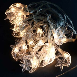 ریسه طرح ماه و ستاره 20 لامپ آفتابی طول 4 متر