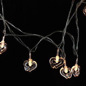 ریسه طرح قلب فانتزی 20 لامپ آفتابی طول 4 متر