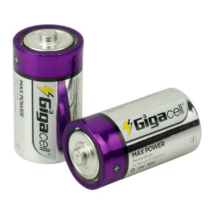 باتری دوتایی بزرگ Gigacell Max Power Heavy Duty R20 1.5V D شرینک