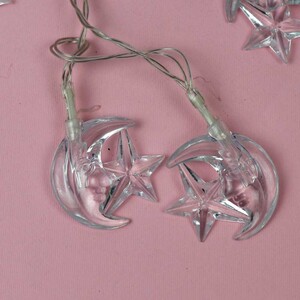 ریسه طرح ماه و ستاره باتری خور سه تایی آفتابی طول 2.5 متر