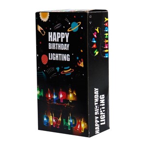 ریسه طرح Happy Birth Day آفتابی طول 1.5 متر