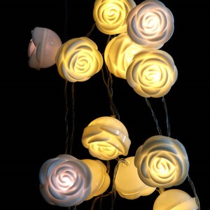 ریسه طرح گل سفید آفتابی طول 2.5 متر